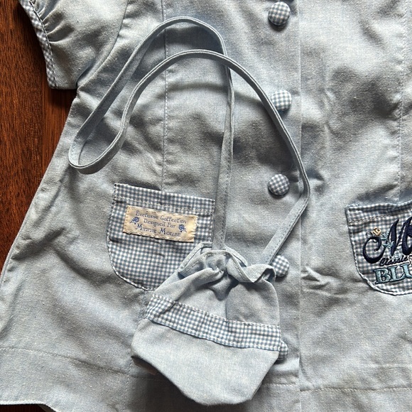 RARE Vintage Minnie Mouse Classic Blues Dress with purse NWT 12 months - Picture 3 of 6